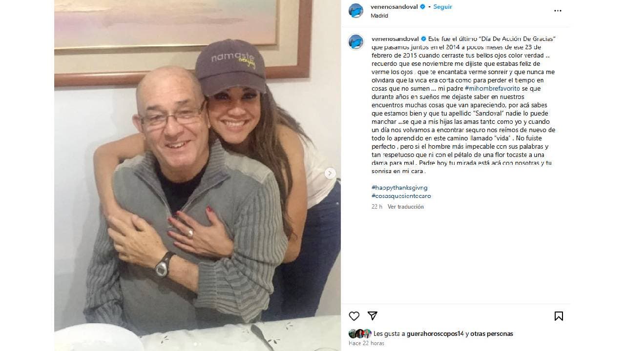 Carolina Sandoval y su padre don Oswaldo Sandoval.