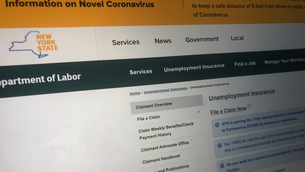Falla el sitio web de desempleo de Nueva York debido a alta demanda por coronavirus
