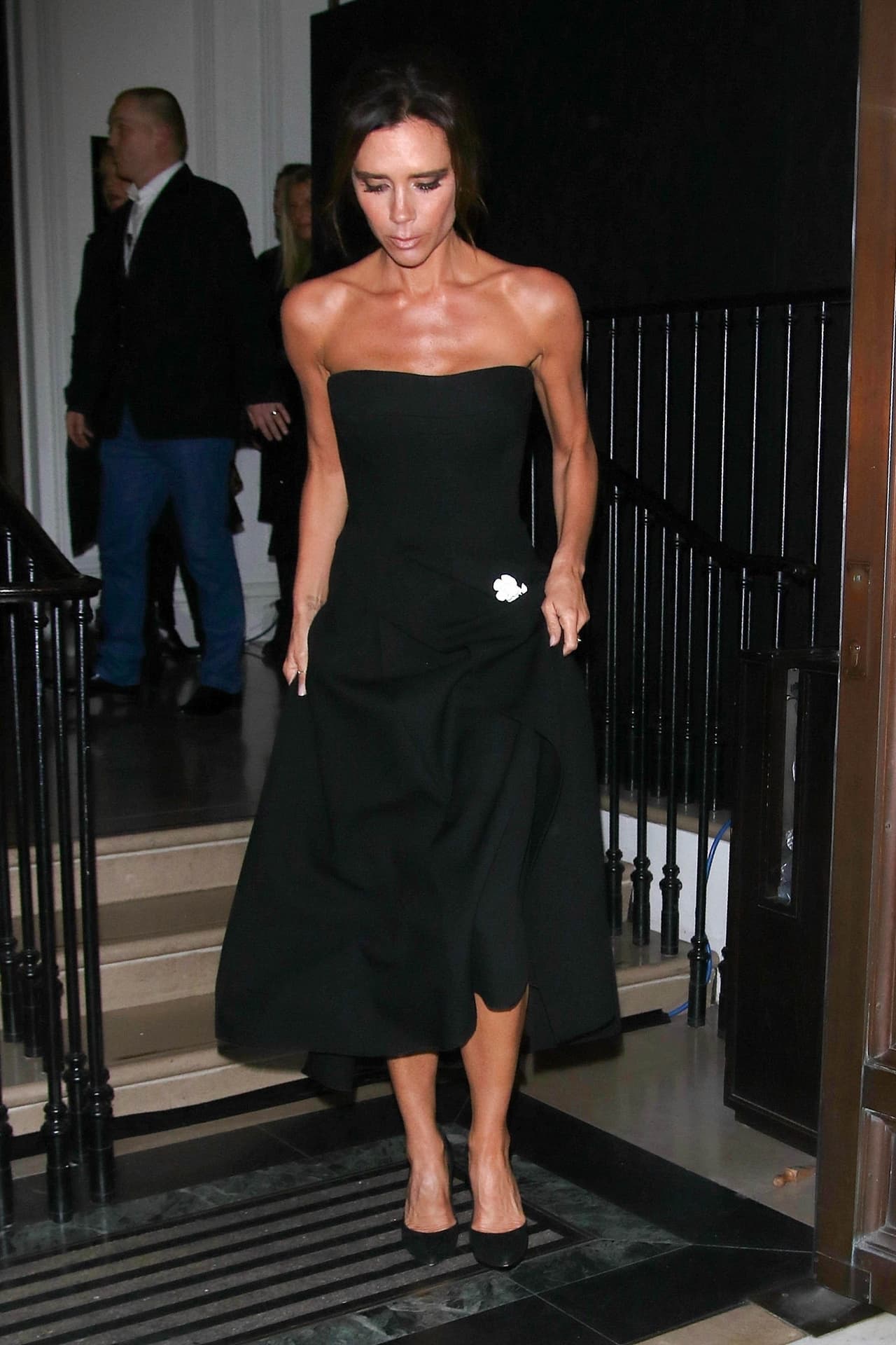 Victoria siempre estuvo apoyando a su pequeño.