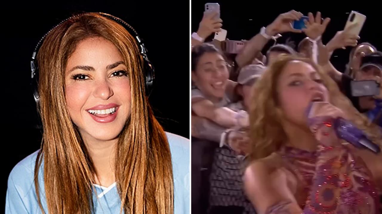 ¡Casi la dejan sin pelo!: video en que a Shakira la jalan del cabello en pleno concierto y su reacción