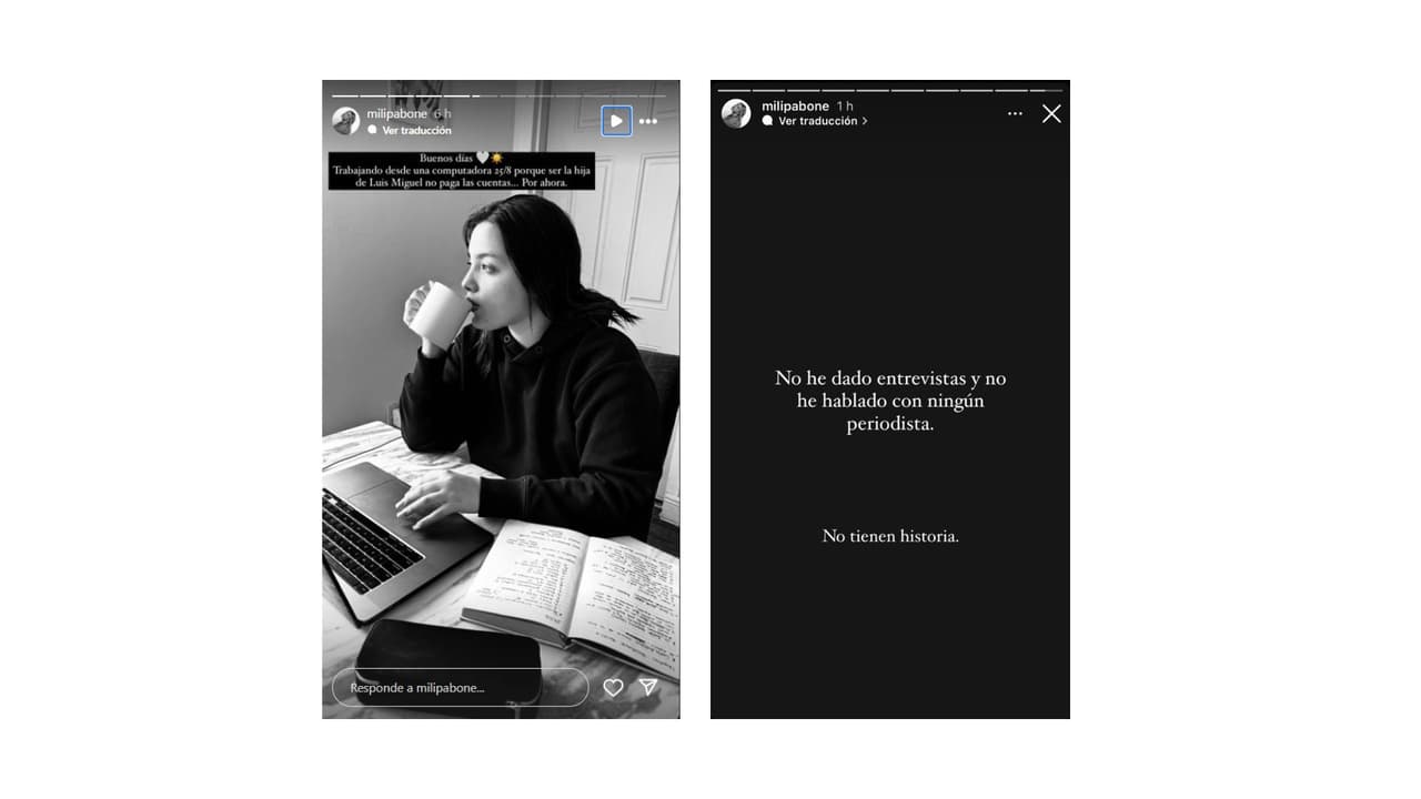 Así reaccionó Milagros ante el rumor de que es hija de Luis Miguel.