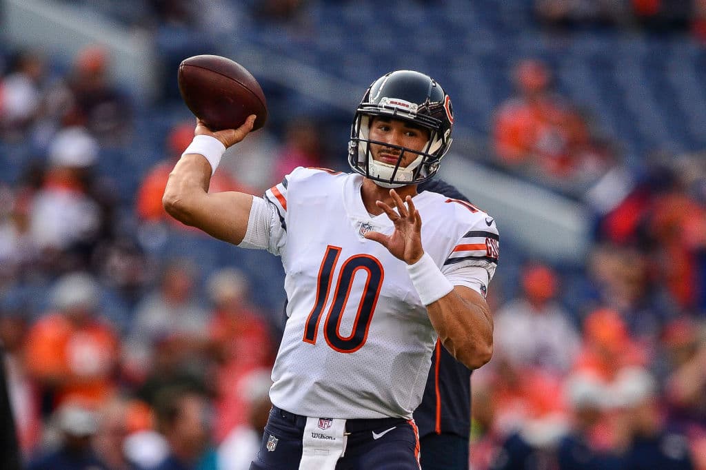 31) 
<b>Mitchell Trubisky, Chicago Bears</b>. En 2017 guió a los Osos a una marca de 4-8 en 12 juegos como titular. Muchos se preguntan sobre su potencial pues el equipo jugó con una ofensiva conservadora.