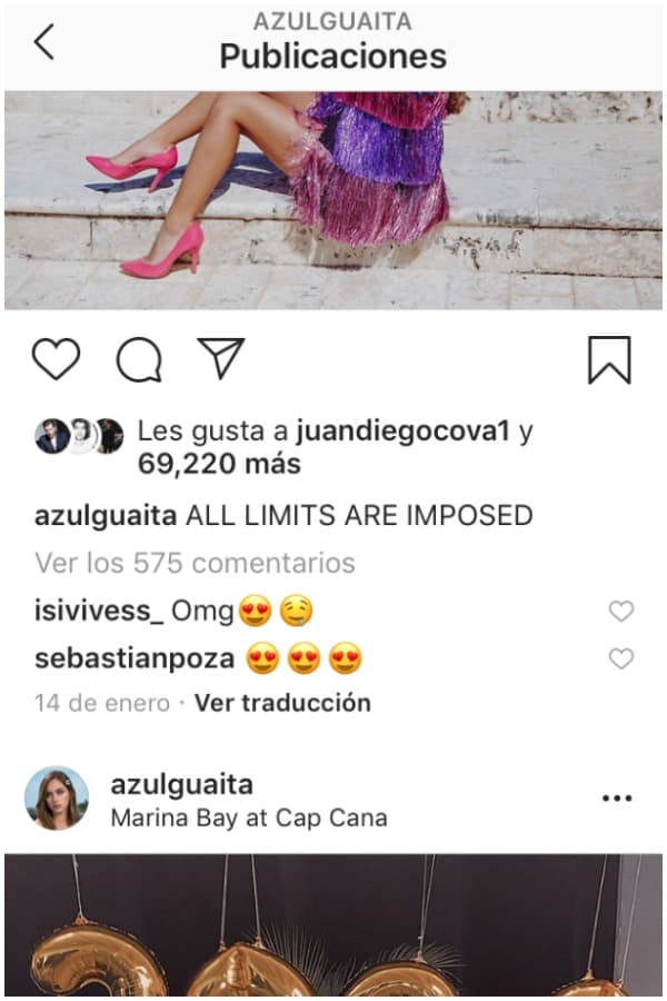 O le deja emojis con los que demuestra que Sebastián está muy enamorado.