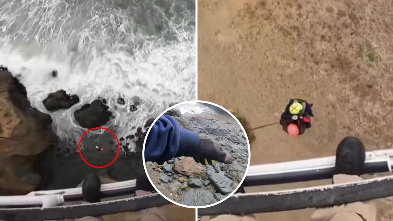 Exitoso rescate de pescador atrapado por la marea en Mori Point: Coordinación y valentía en acción
