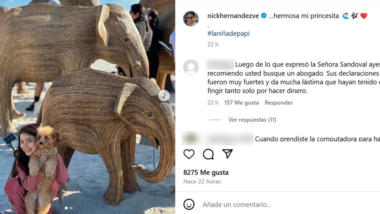 Nick Hernández, aún esposo de Carolina Sandoval 'La Venenosa', le dedicó este cariñoso mensaje a Amalia Victoria, la hija que tienen en común, en plena polémica por su divorcio.