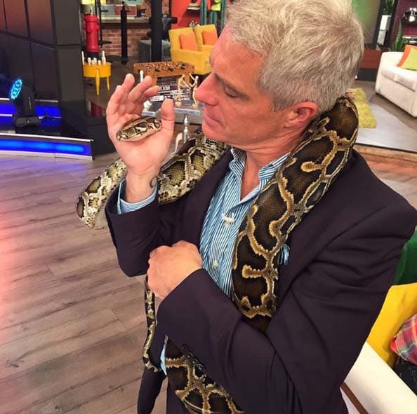 Lisardo no tuvo miedo de convivir con la invitada de lujo en HOY.