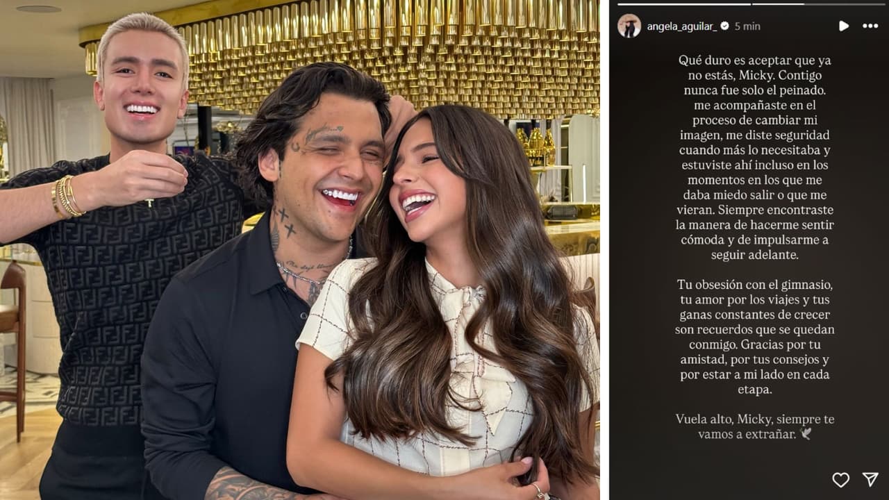 Ángela Aguilar se pronunció sobre la muerte de su amigo y estilista 'Micky Hair'.