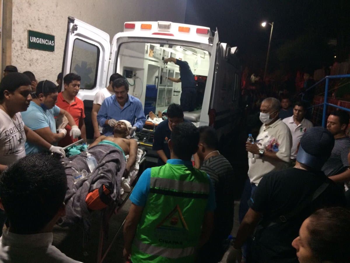 Los heridos fueron trasladados a los hospitales de Tapachula y Comitan.