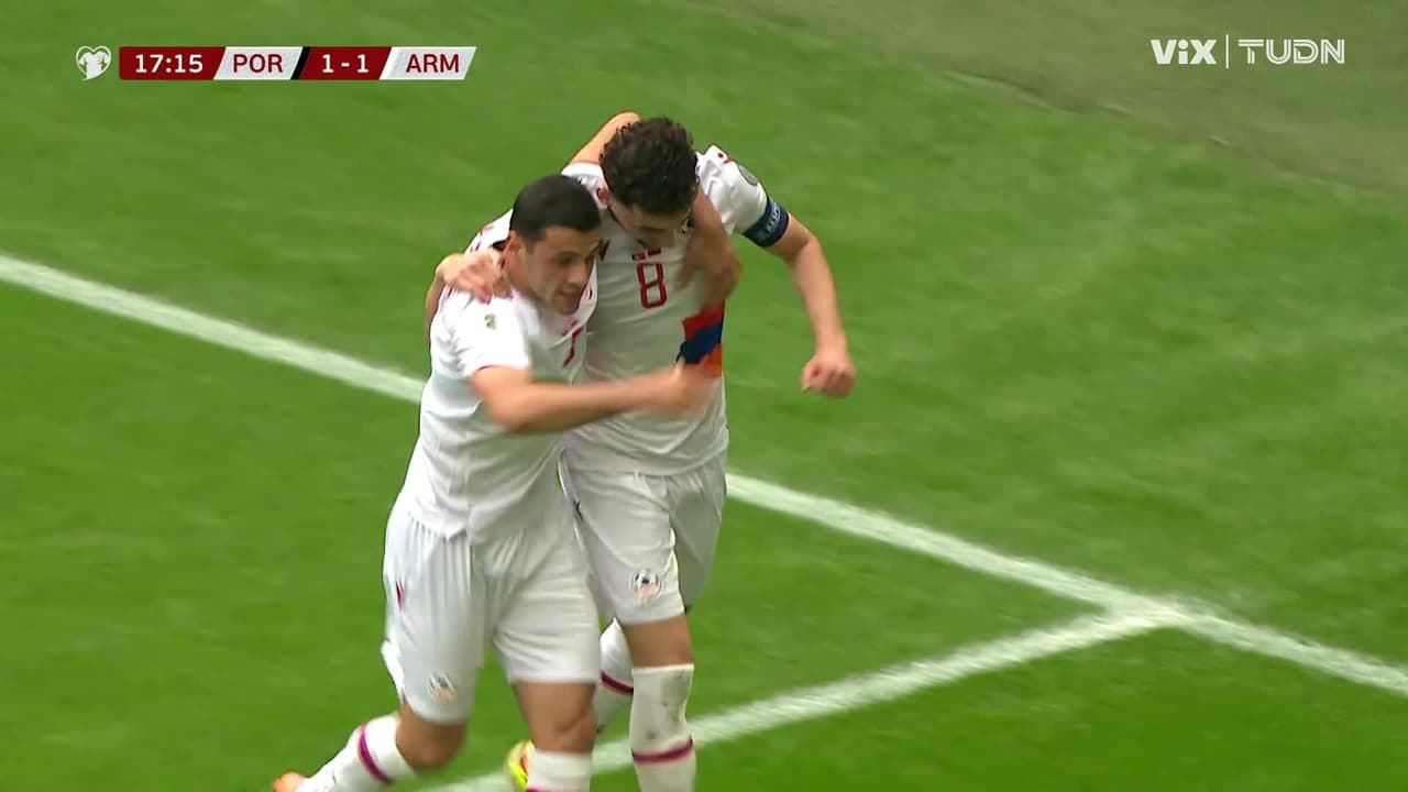 ¡Gol de Armenia! Eduard Spertsyan silencia Oporto con el empate
