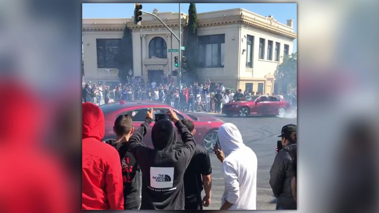 Con el buen clima y los Warriors en la final de la NBA regresan los 'sideshows' a Oakland