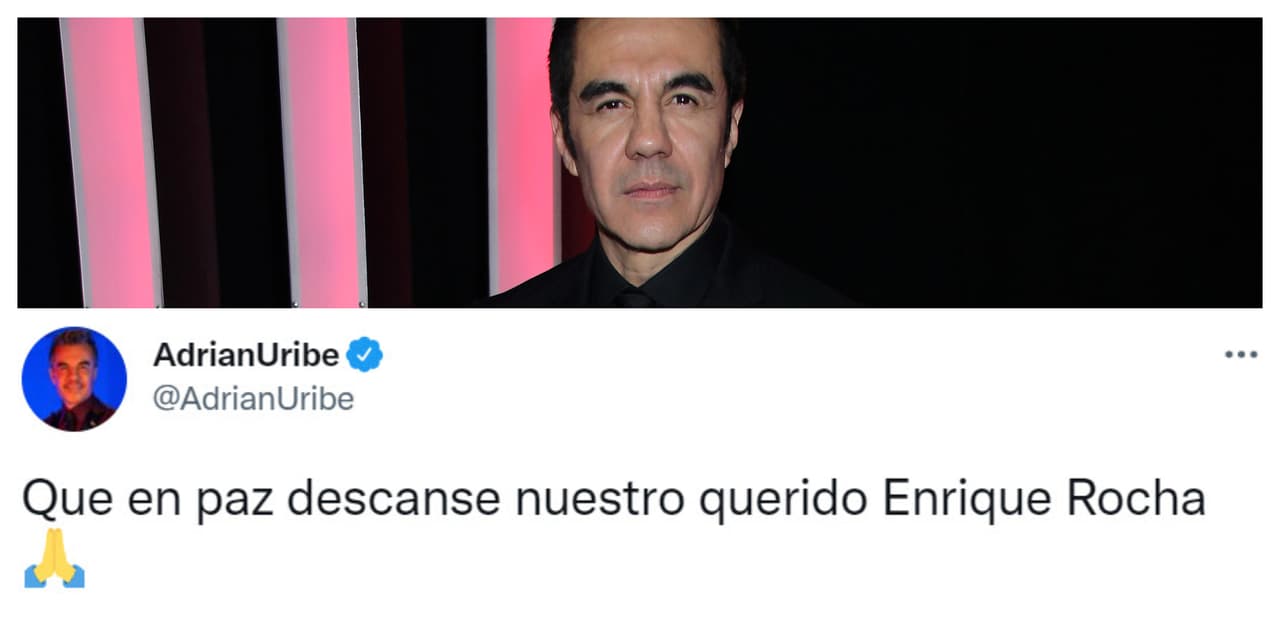 <b>Adrián Uribe </b>también deseó buen descanso a Enrique Rocha.