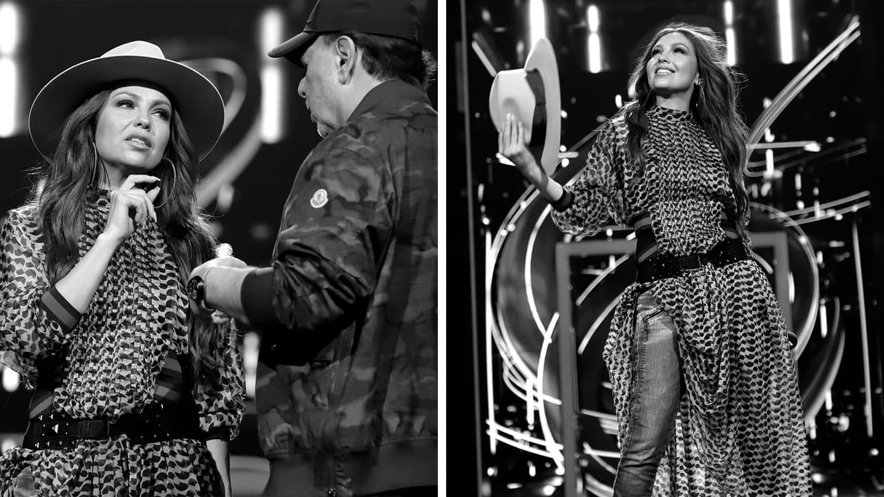 Una de las estrellas más esperadas durante los días de ensayos de Premio Lo Nuestro ha sido Thalía.