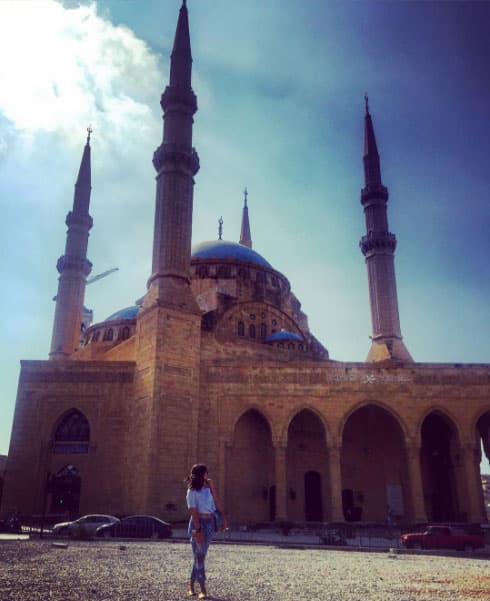 Visitó lugares representativos de la ciudad del Líbano.