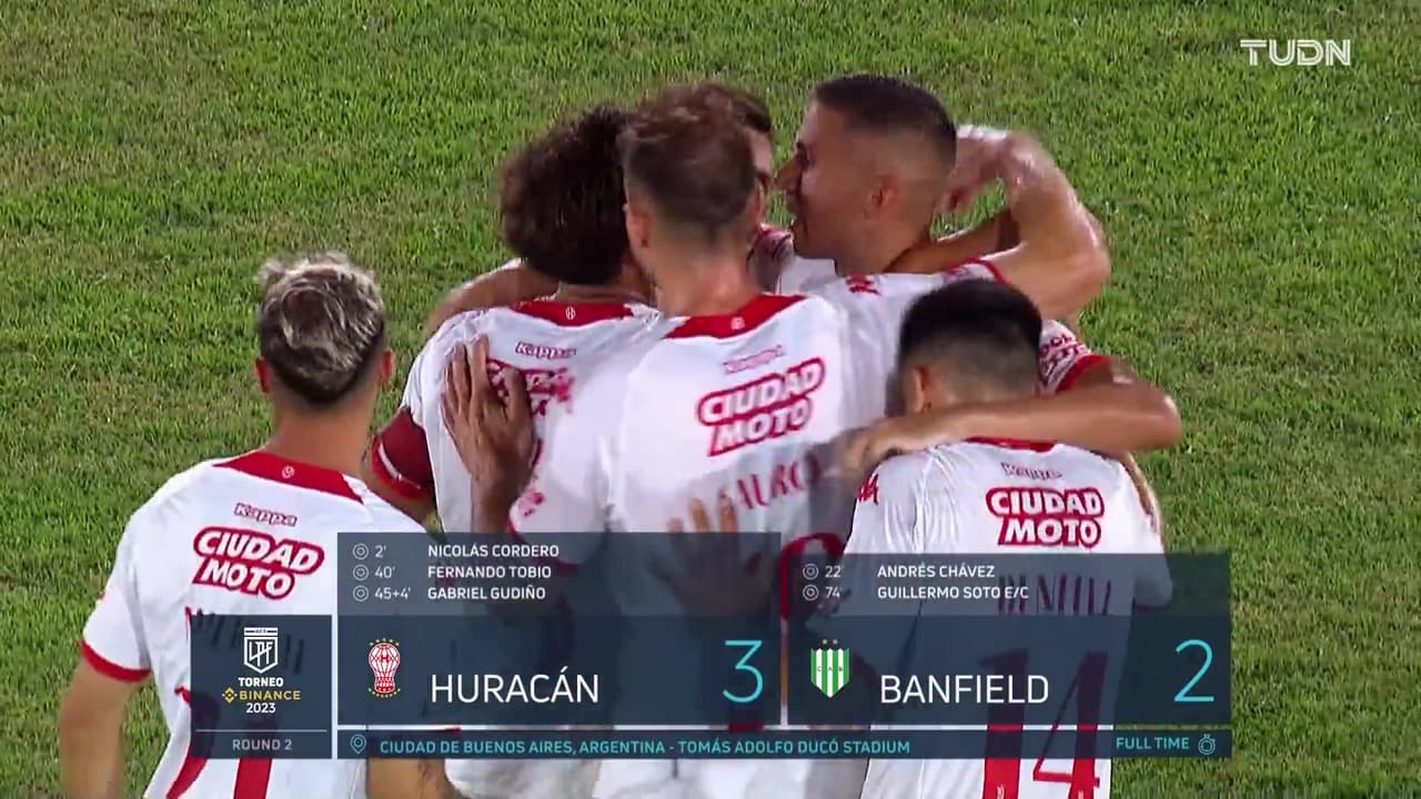 Resumen | ¡En lo alto! Huracán toma la cima al vencer a Banfield 3-2