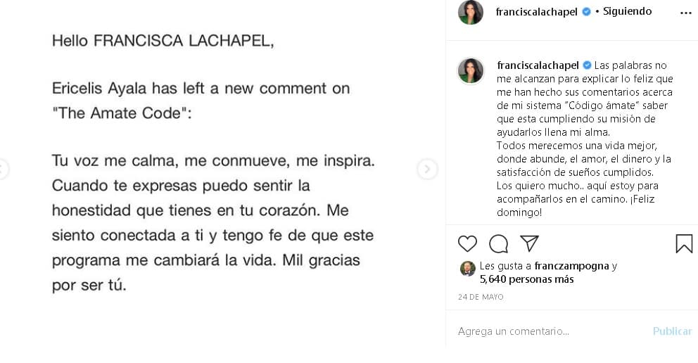 Ella es fuerte, tenaz y feliz y todos sus secretos para serlo los comparte con sus seguidores sociales. Sin duda, las muestras de cariño de sus fans también la recargan de energía.