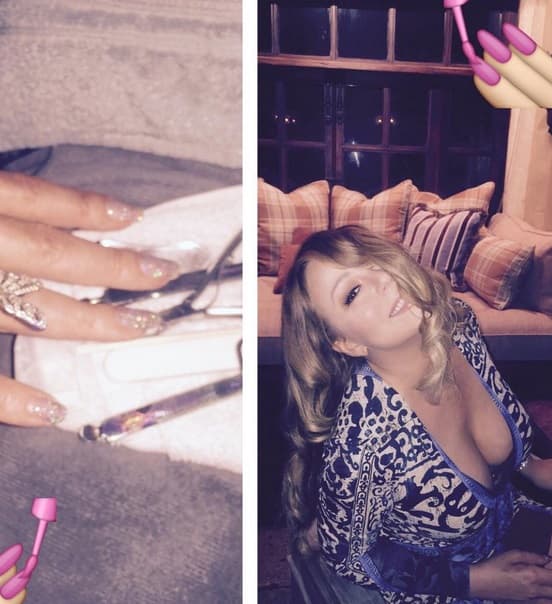 Sus manos siempre divinas, Mariah sí que es una diva.