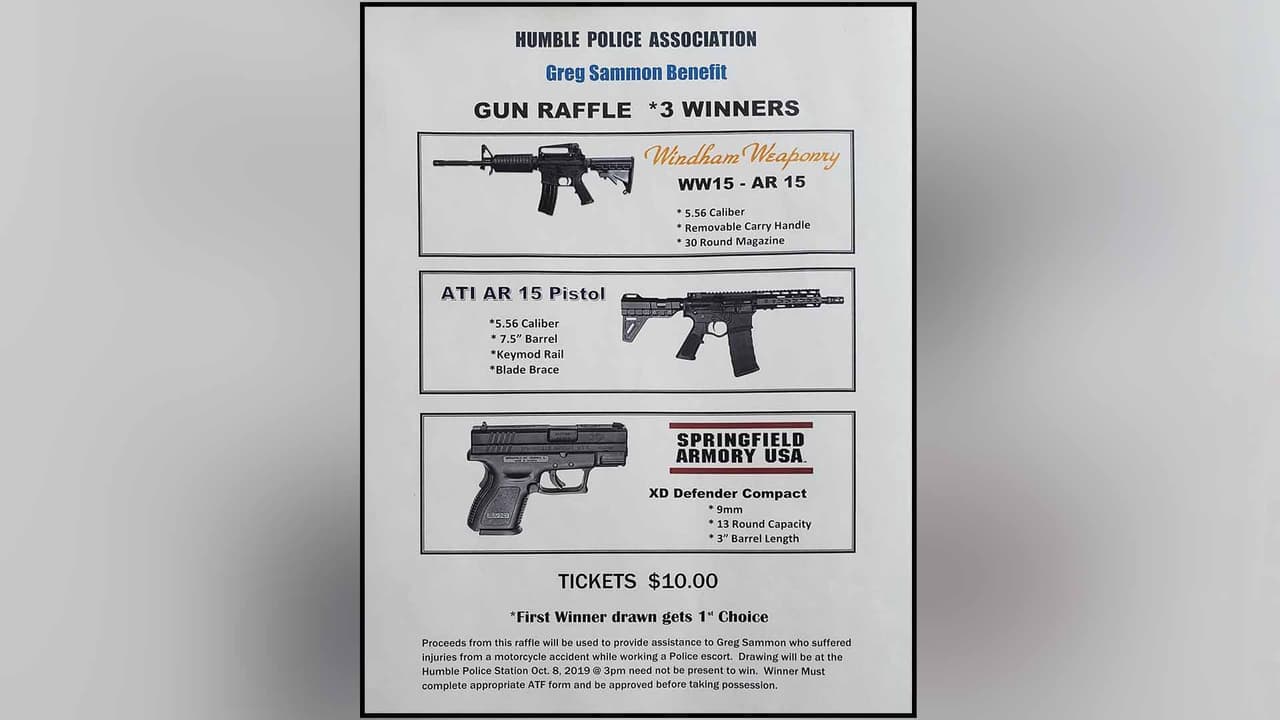 Organizan rifa de armas de fuego para ayudar a oficial de policía herido en accidente