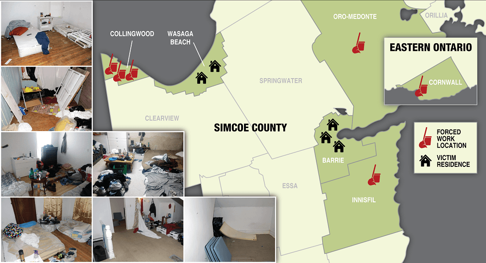 Los mexicanos fueron atraídos a la red criminal a través de anuncios en redes sociales en los que les prometieron oportunidades laborales en Canadá a cambio de elevadas sumas de dinero. Ahora, los trabajadores se encuentran alojados en un hotel de Barrie y según la Policía han recibido ofertas legales de empleo.