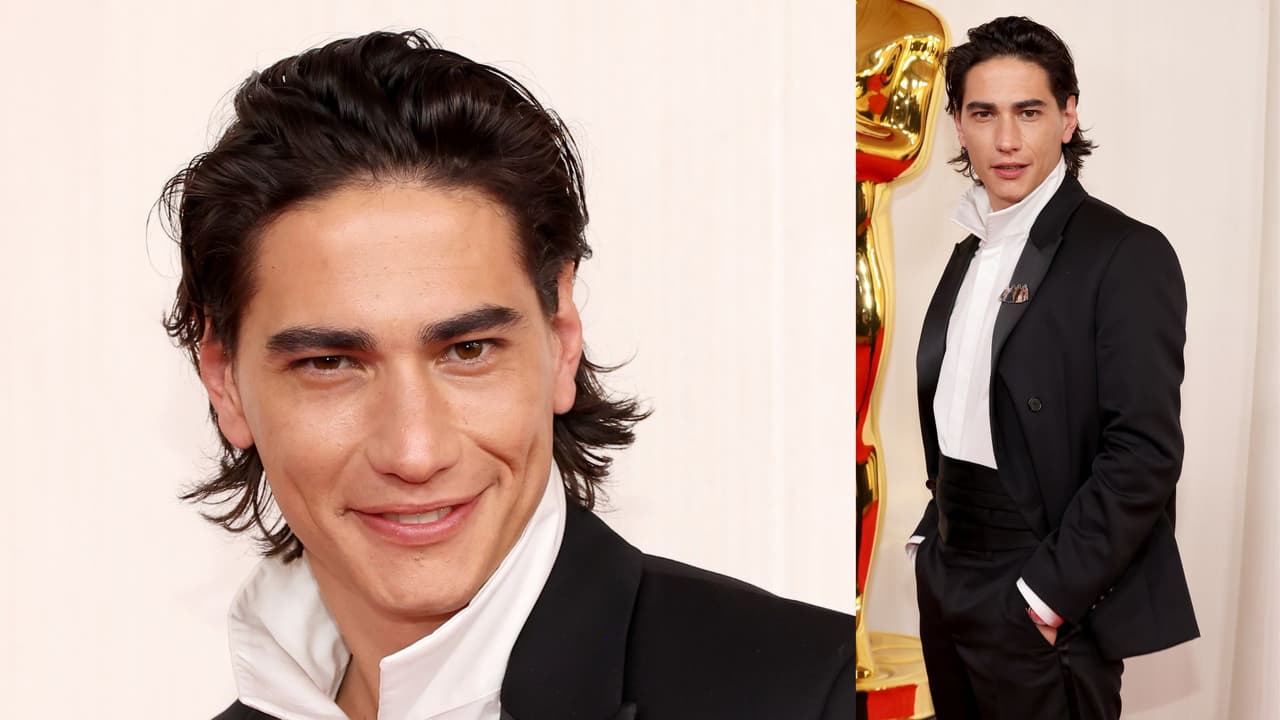 Enzo Vogrincic, de la cinta 'La Sociedad de la Nieve', en los Premios Oscar 2024.