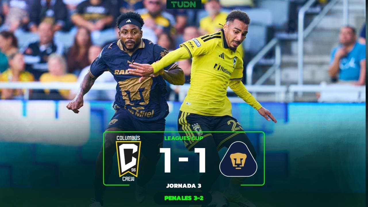 Pumas termina su participación en Leagues Cup con derrota ante Columbus Crew