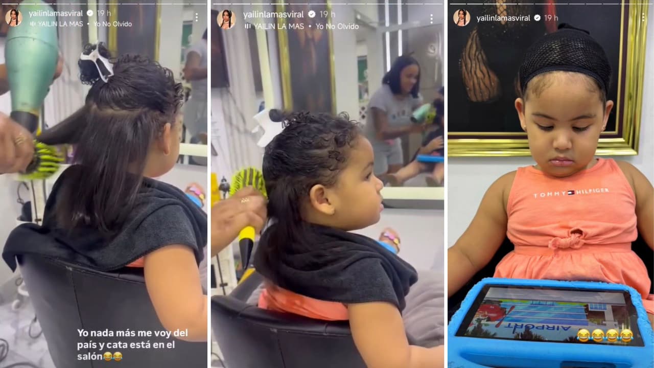 Cattleya en el salón durante su cambio de 'look'.