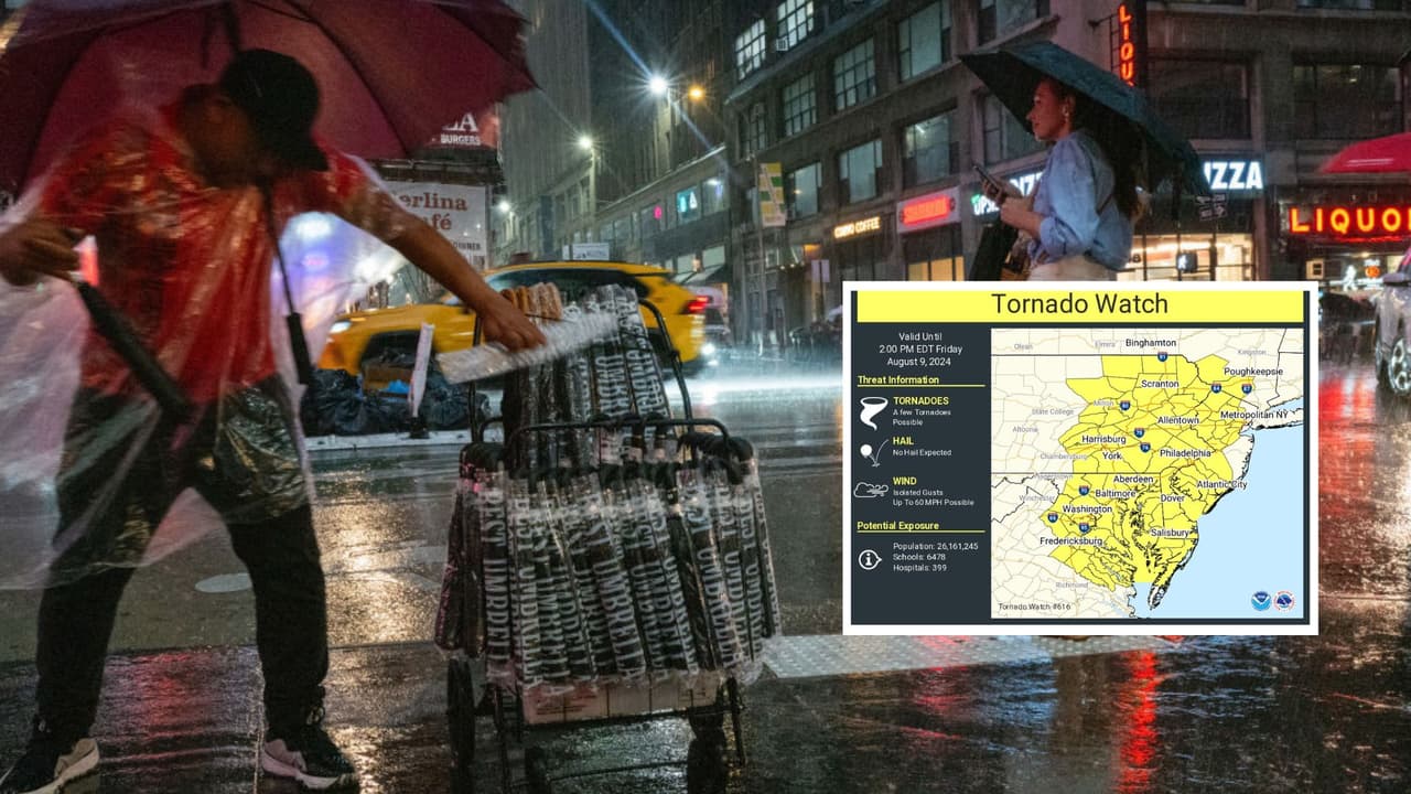 Nueva York en alerta: Hay una vigilancia por posibles tornados y fuertes vientos tras remanentes de Debby