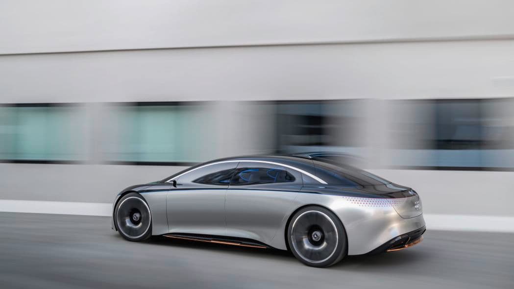 Mercedes-Benz Vision EQS presentado en el Auto Show de Frankfurt 2019.