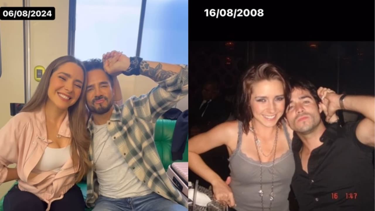 Ariadne Díaz recreó con José Ron, su ex, una fotografía del pasado.