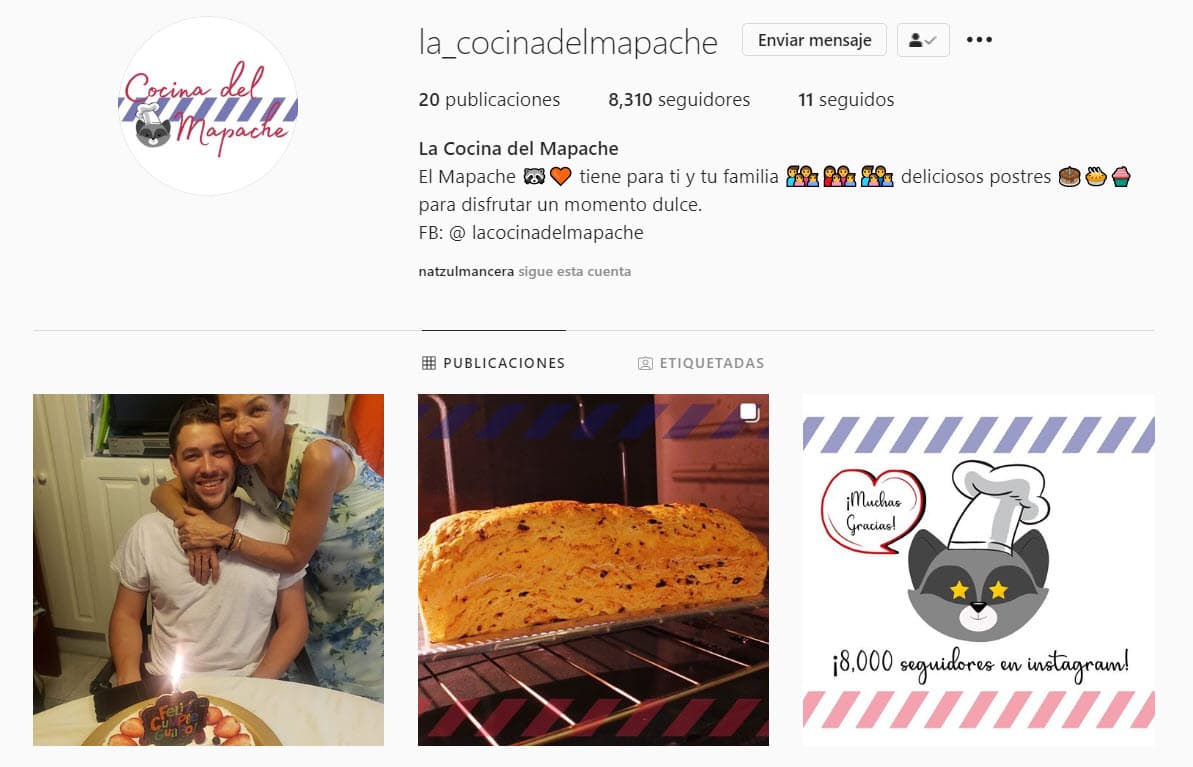 La pastelería se llama 'La cocina del mapache' y sus ventas son bajo pedido en la Ciudad de México a través de las redes sociales.
<br>