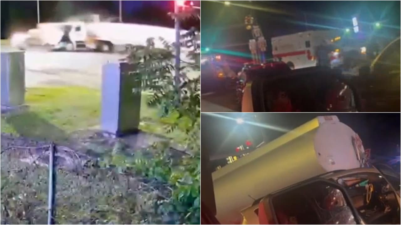 Captan choque de una ambulancia y un camión cisterna con combustible