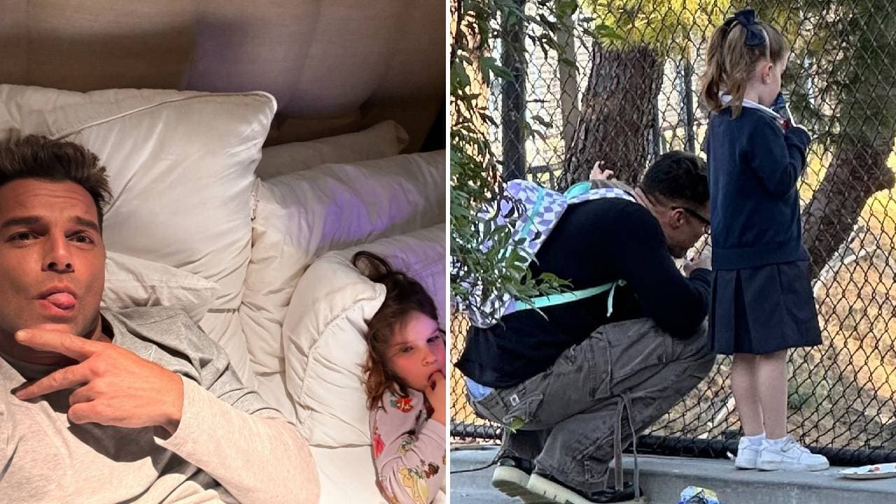 Ricky Martin y su hija Lucía.