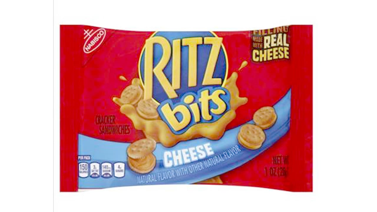 RITZ BITS CHEESE - Bolsa 1 OZ 
<br>Código de producto (UPC) 0 44000 02025 5
<br>Vencimiento: entre 7 de marzo y 13 de abril de 2019