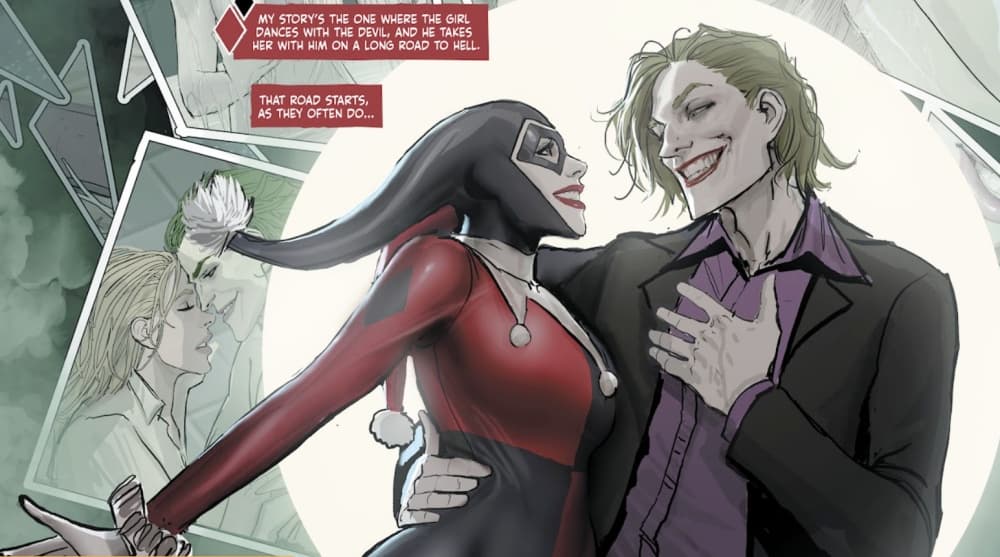 Haryley Quinn y el Joker en el cómic de 'Harleen'
