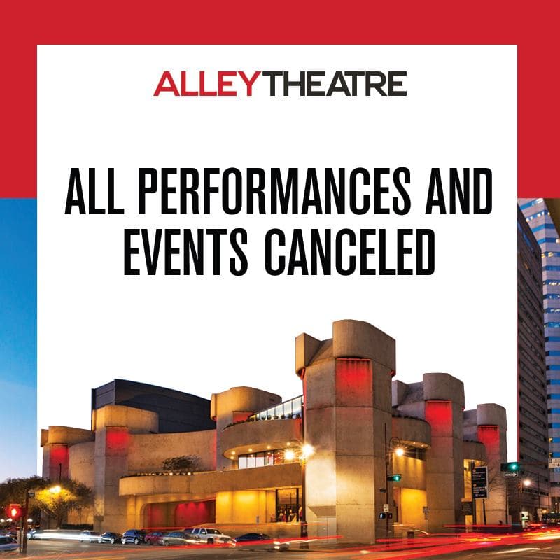 "Las presentaciones programadas para las próximas semanas quedan canceladas", infofmó
<a href="https://twitter.com/alleytheatre/status/1238201145815957512/photo/1" target="_blank">Alley Theatre</a> a través de un comunicado e indicó que se espera que las funciones con fecha posterior al 31 de marzo, puedan llevarse a cabo.