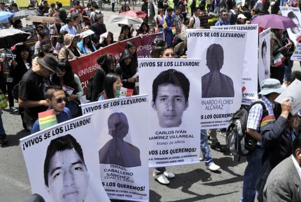 Todas ellas, con el objetivo de exigir la aparición de los 43 estudiantes de la Escuela Normal Rural de Ayotzinapa.