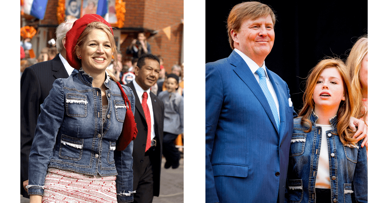 Dentro de la realeza las prendas también se pueden heredar de una generación a otra. Así ocurrió con la princesa
<b>Alexia de los Países Bajos</b> en abril del 2018, cuando, con motivo del Día del Rey, se vistió con la misma chaqueta de mezclilla que su mamá,
<b>Máxima</b>, lució en el 2004.
<br>