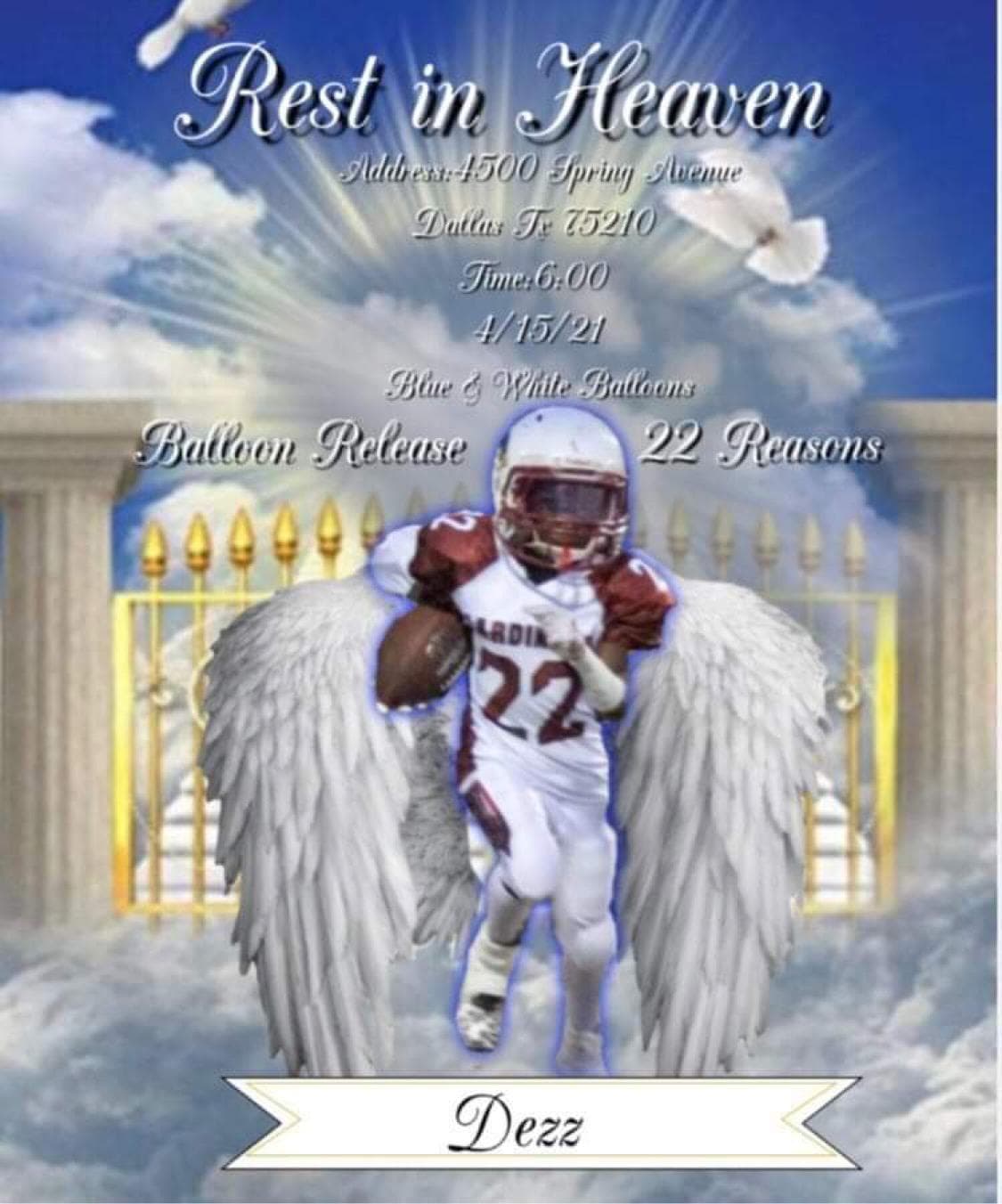Por medio de una declaración escrita enviada a Noticias 23, la madre de la víctima también dijo que la familia planea lanzar globos al aire en memoria del niño.
<a href="https://www.univision.com/local/dallas-kuvn/identifican-al-nino-de-11-anos-que-murio-tras-ser-baleado-por-un-menor-en-el-estacionamiento-de-una-tienda-walmart-en-dallas-video">La ceremonia se llevará a cabo este jueves a las 6pm</a>.
<br>