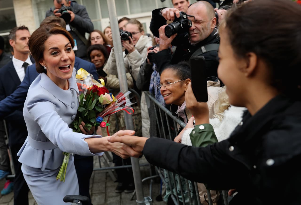 Kate tuvo una agenda muy apretada, ya que fue viaje de un sólo día.