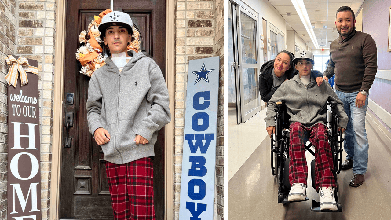 Erik Cantú vuelve a casa para Thanksgiving luego de casi dos meses de haber sido baleado por un policía afuera de un McDonalds 