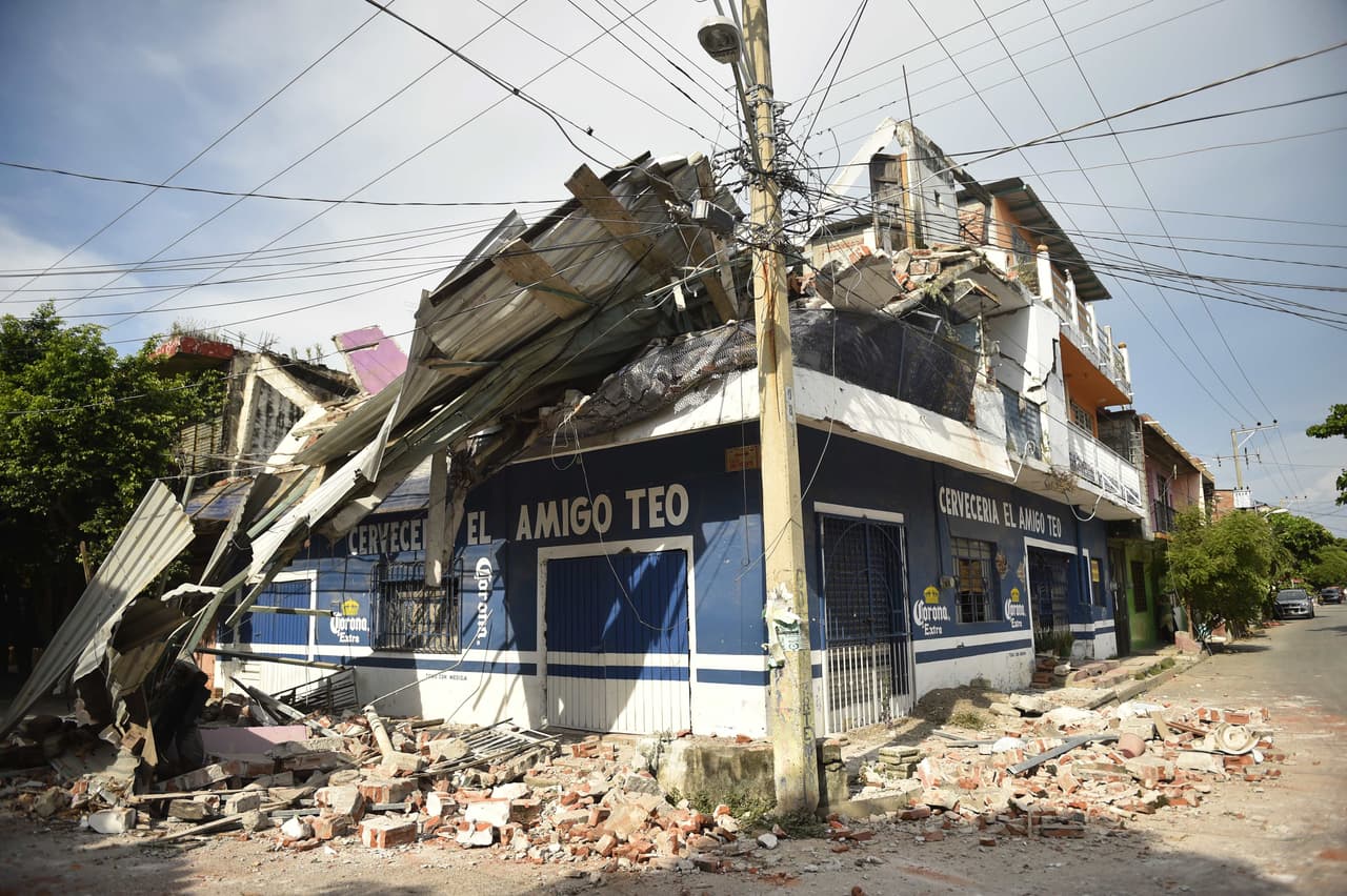 Una vista de los daños ocasionados por el terremoto de 8.2 Richter en Juchitán, Oaxaca. El poblado no contaba con un sistema de alerta sísmica.
