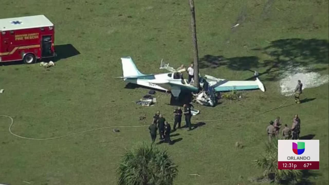 Avioneta choca contra un árbol en el condado Brevard, el piloto fue hospitalizado
