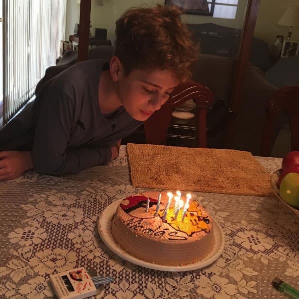 El pasado 4 de febrero cumplió 12 años, lo festejó con su mamá, algunos familiares y amigos.