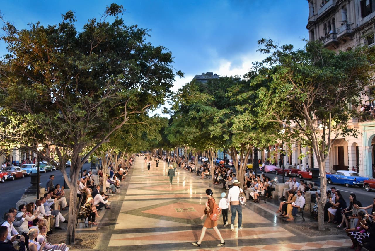 Se dice que un nieto del ex presidente Fidel Castro participó en el histórico evento de moda.