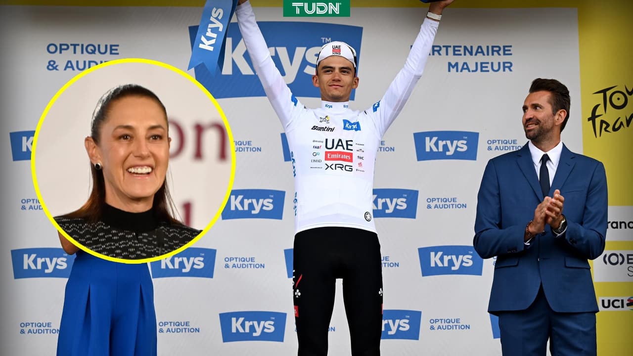Claudia Sheinbaum felicita al ciclista mexicano Isaac del Toro por tercer lugar 