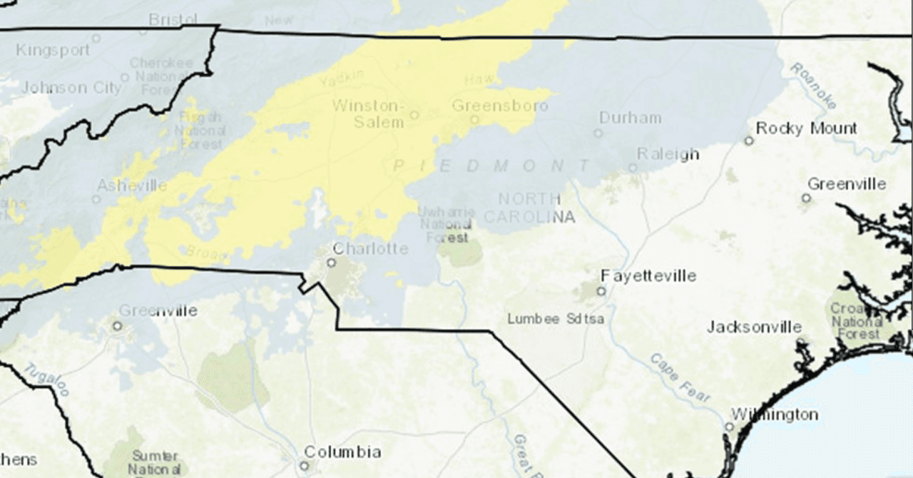 Nieve, aguanieve y lluvia helada seguidas de tormentas: este fin de semana habrá tiempo invernal en Carolina del Norte