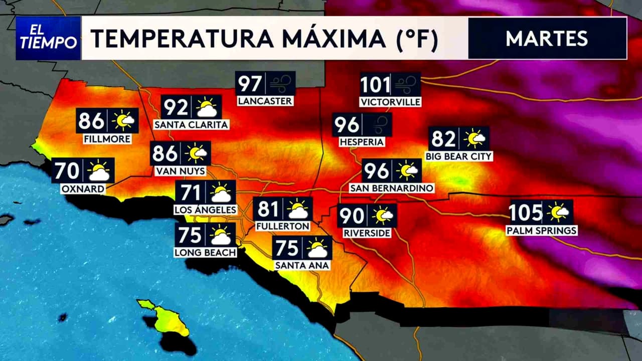Pronóstico del tiempo hoy en Los Ángeles: Día con nubosidad y lluvia; el termómetro alcanzará 82 °F