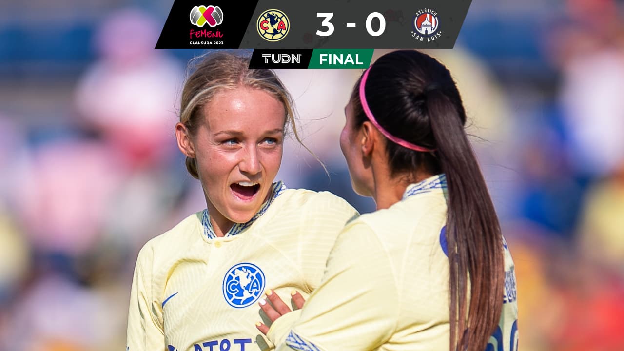 América femenil 3-0 Atlético San Luis Resultado goles y resumen