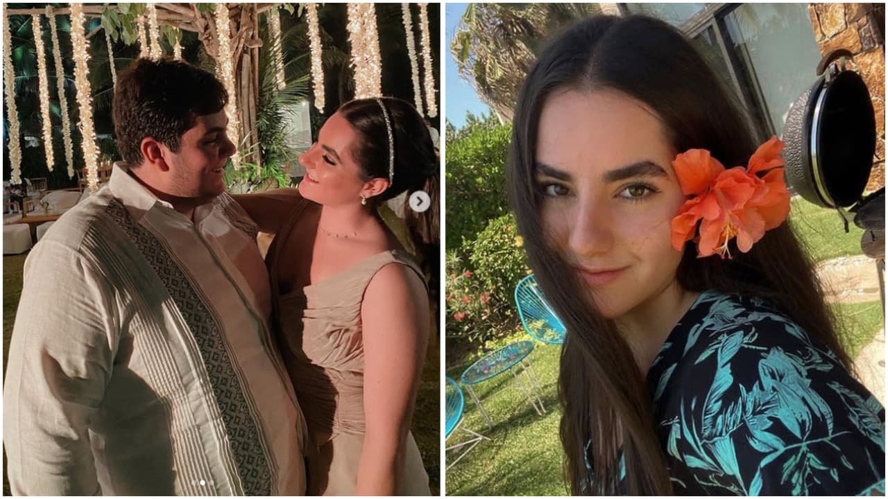 Anuar posó feliz junto a su novia.