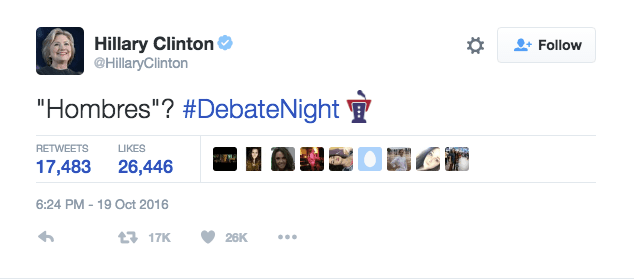 Hasta Hillary Clinton, que debería estar acostumbrada, se ha quedado de piedra.