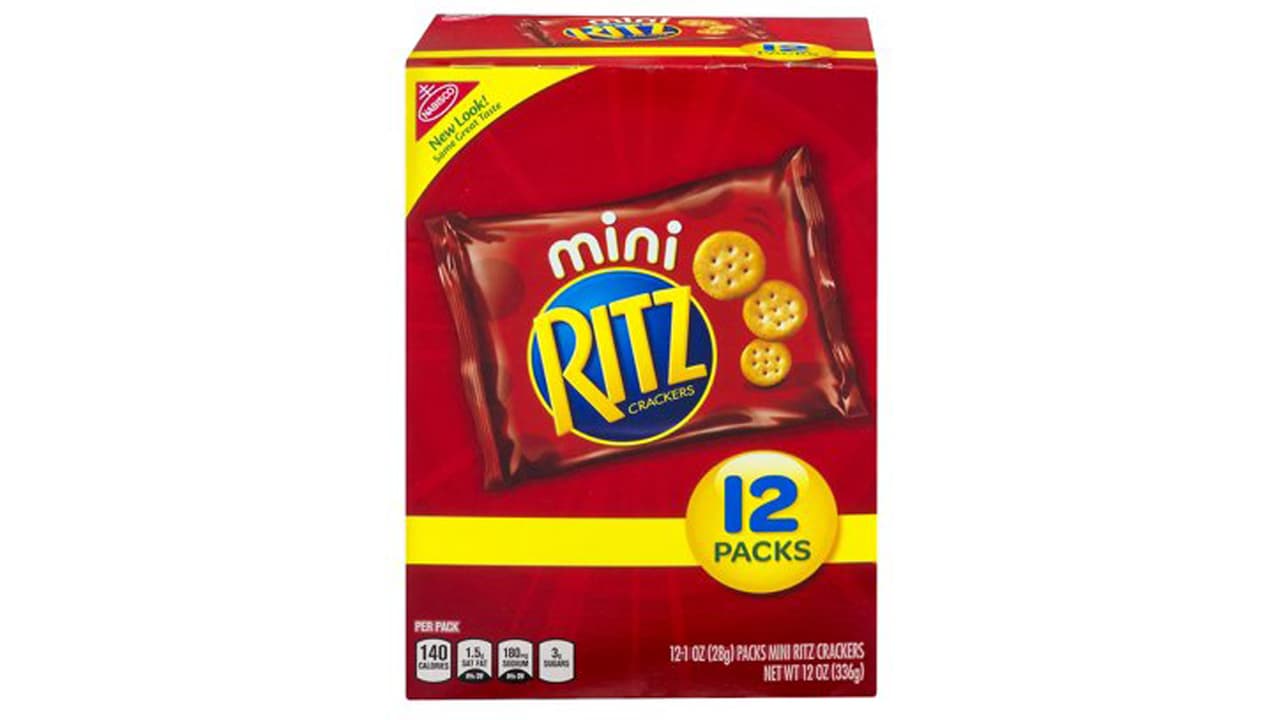 RITZ BITS CHEESE - Pack de cartón de 12 
<br>Código de producto (UPC) 0 44000 02032 3
<br>Vencimiento: entre 8 de marzo y 13 de abril de 2019
